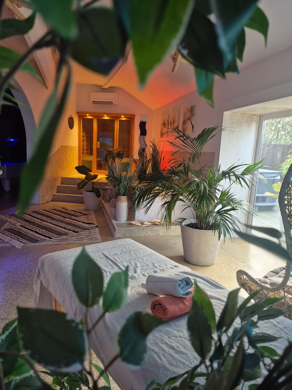 Table de massage et espace détente